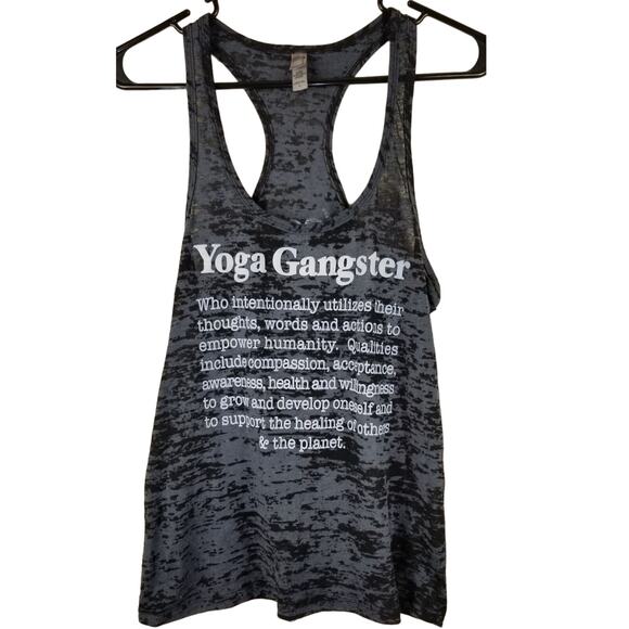 Next Level Yoga Gangster Burn-out Athletic Workout Tank Women's  L - Picture 1 of 5